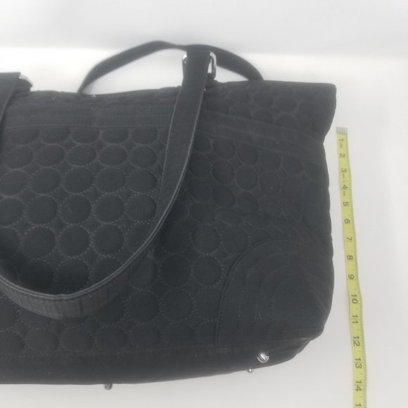 Vera Bradley Ultimate Baby Quilted Performance Twill Black Diaper Bag Change Pad - Picture 8 of 11